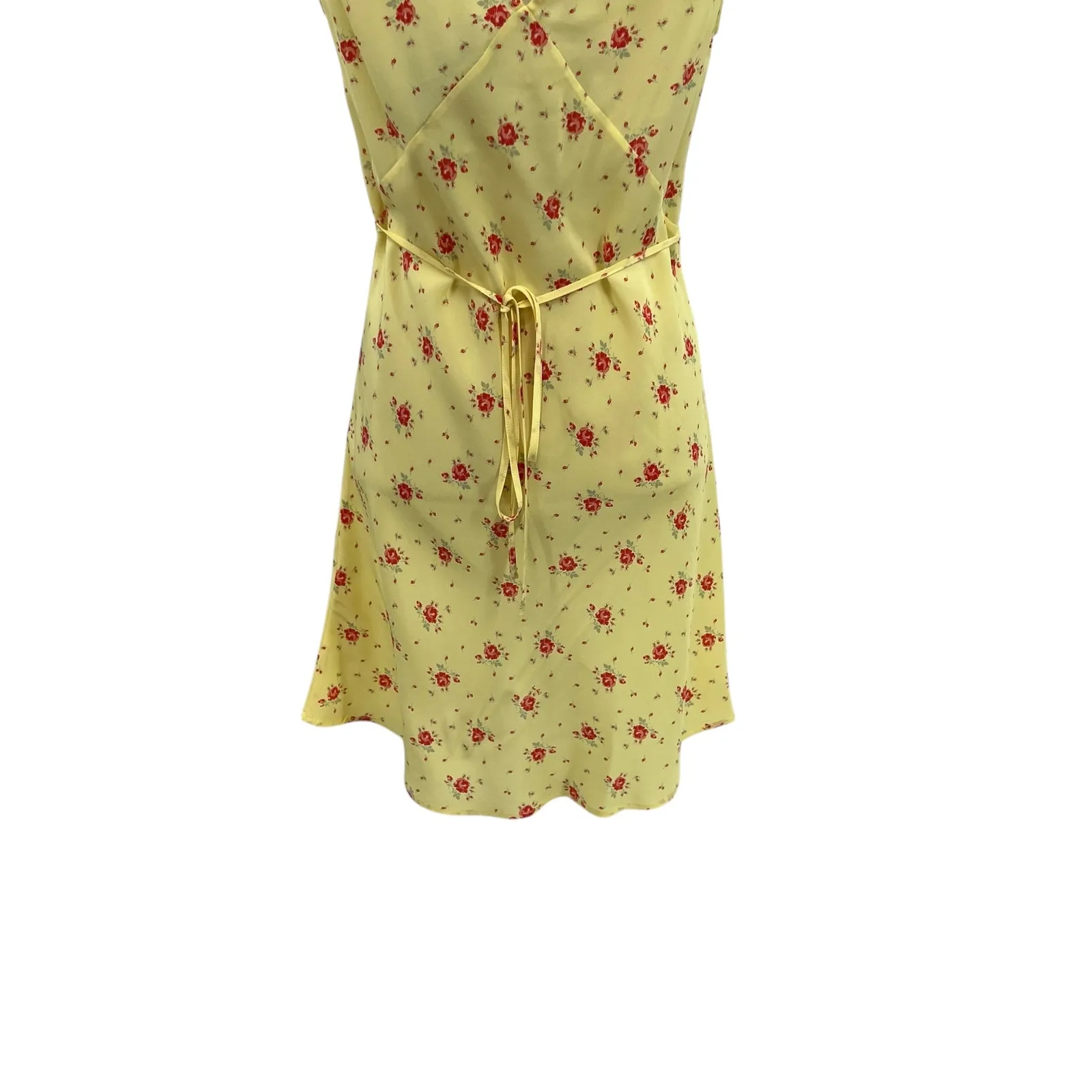 Réalisation Par Isabelli Silk Mini Dress Verona Floral Print Yellow Size Large - Image 10