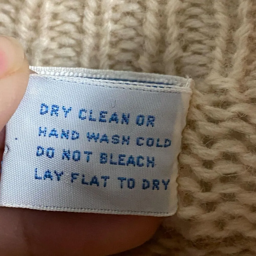 J. Christopher Knit Cardigan Sweater Button Down Women's Size L Biege High Neck Size L - Image 12