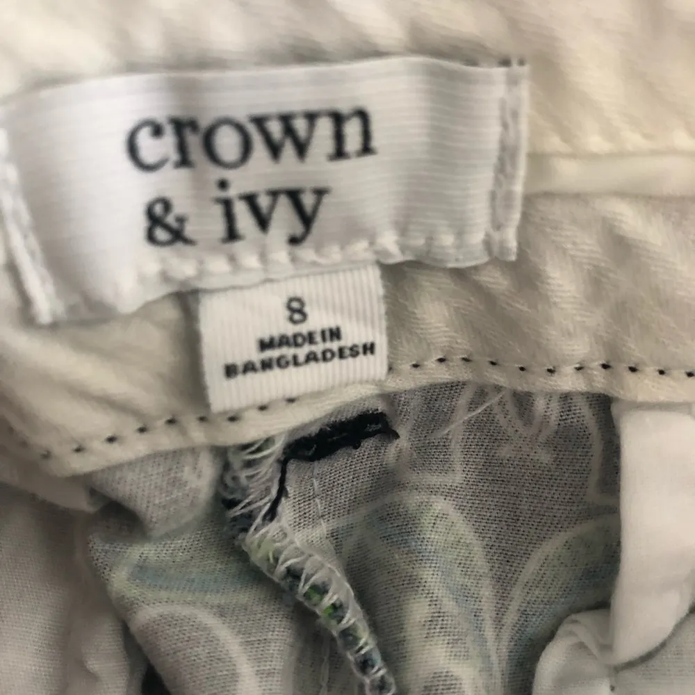 Crown & Ivy Elephant Print Navy Green Shorts 8 NEW Novelty Preppy University - Image 5