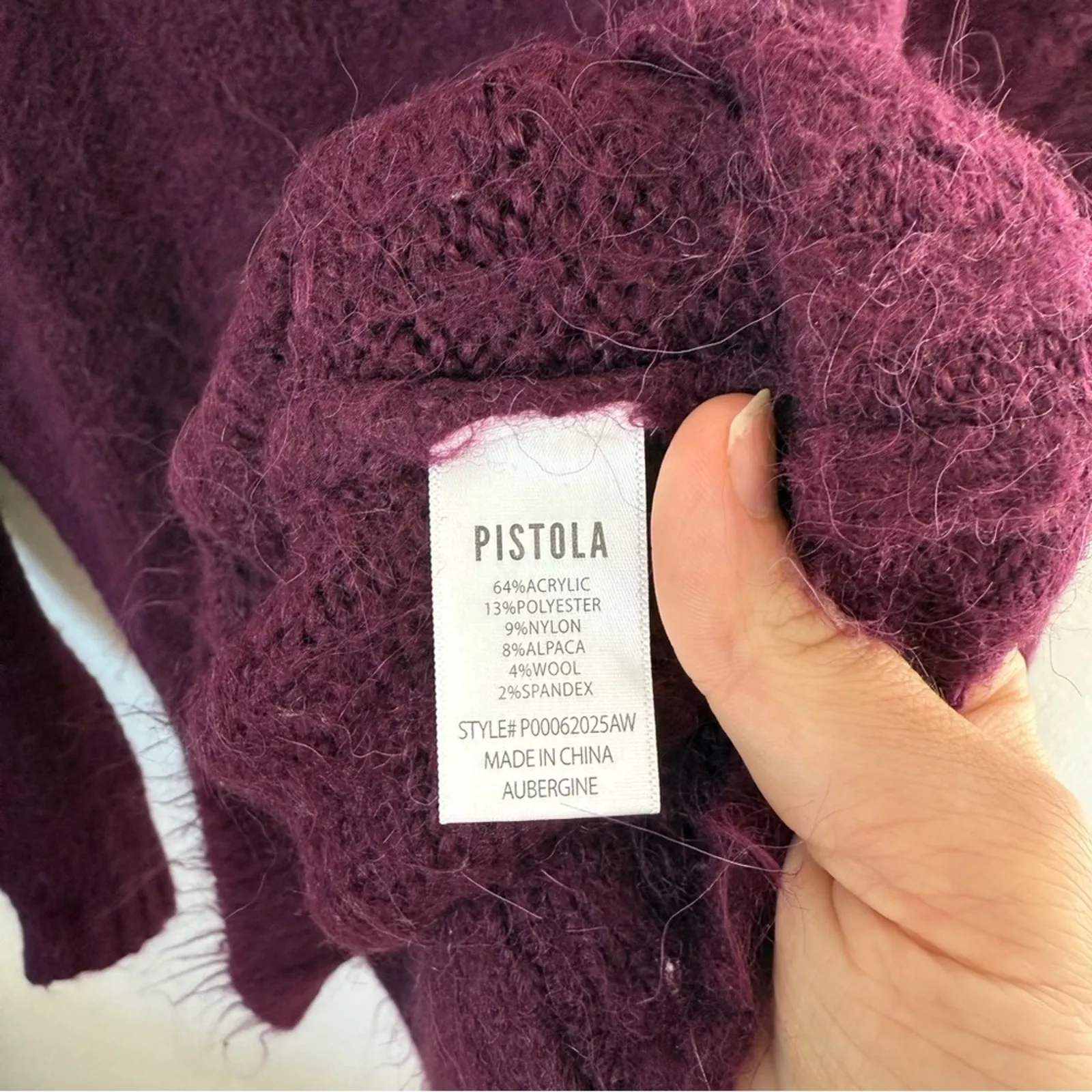 Pistola Carlen Mock Neck Sweater Sz XS - Image 5