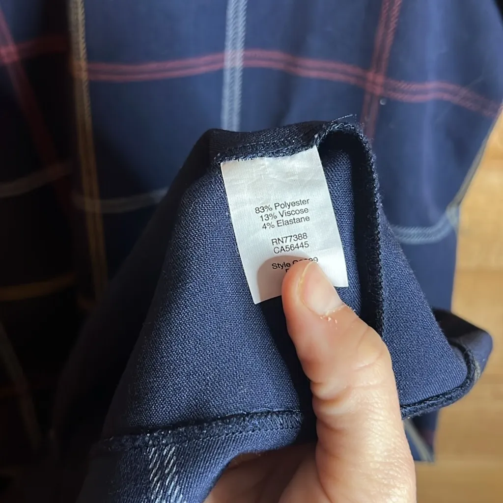 J Crew Plaid Midi Shift Dress Button Pocket Academia Teacher Cabincore Stripe - Image 5