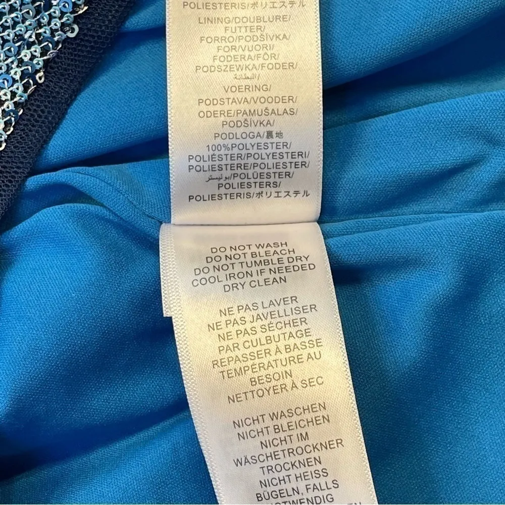 AIDAN Mattox Sequin Halter Mini Dress with Cutout Sz 10 - Image 14