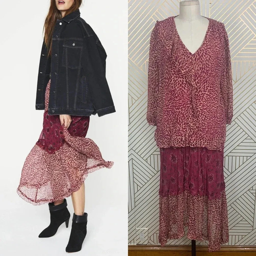 Ba&sh Lady Blouse Two-Piece Skirt Set Jupe Gapi Rose Size‎ US 0 / XS - Image 2