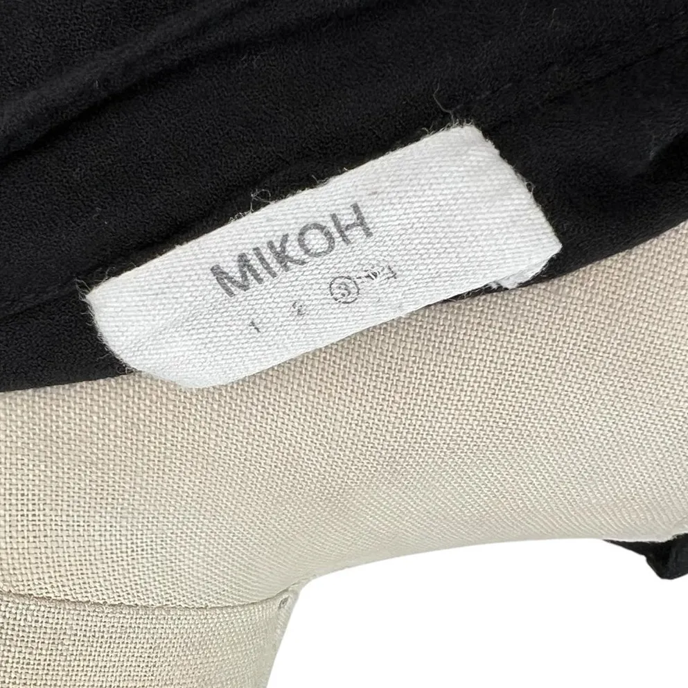 Mikoh Cannes Tunic Cover Up‎ Top V-Neckline Long Sleeve Black Size 3 Large - Image 12