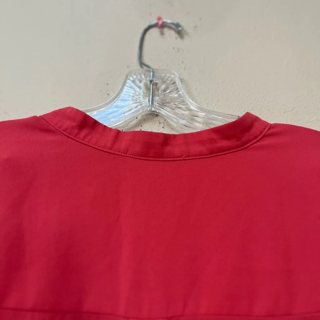 Pleione Pink Short Sleeve Tunic Blouse Size Small Workwear - Image 6