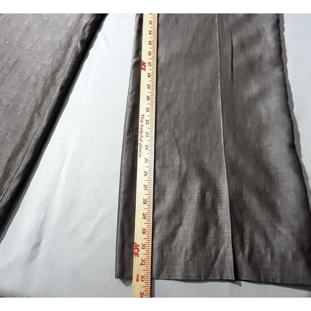 Ecetera Women’s Sharkskin Metallic Wool Mohair Blend Lined Dress Pants Sz 14 - Image 4