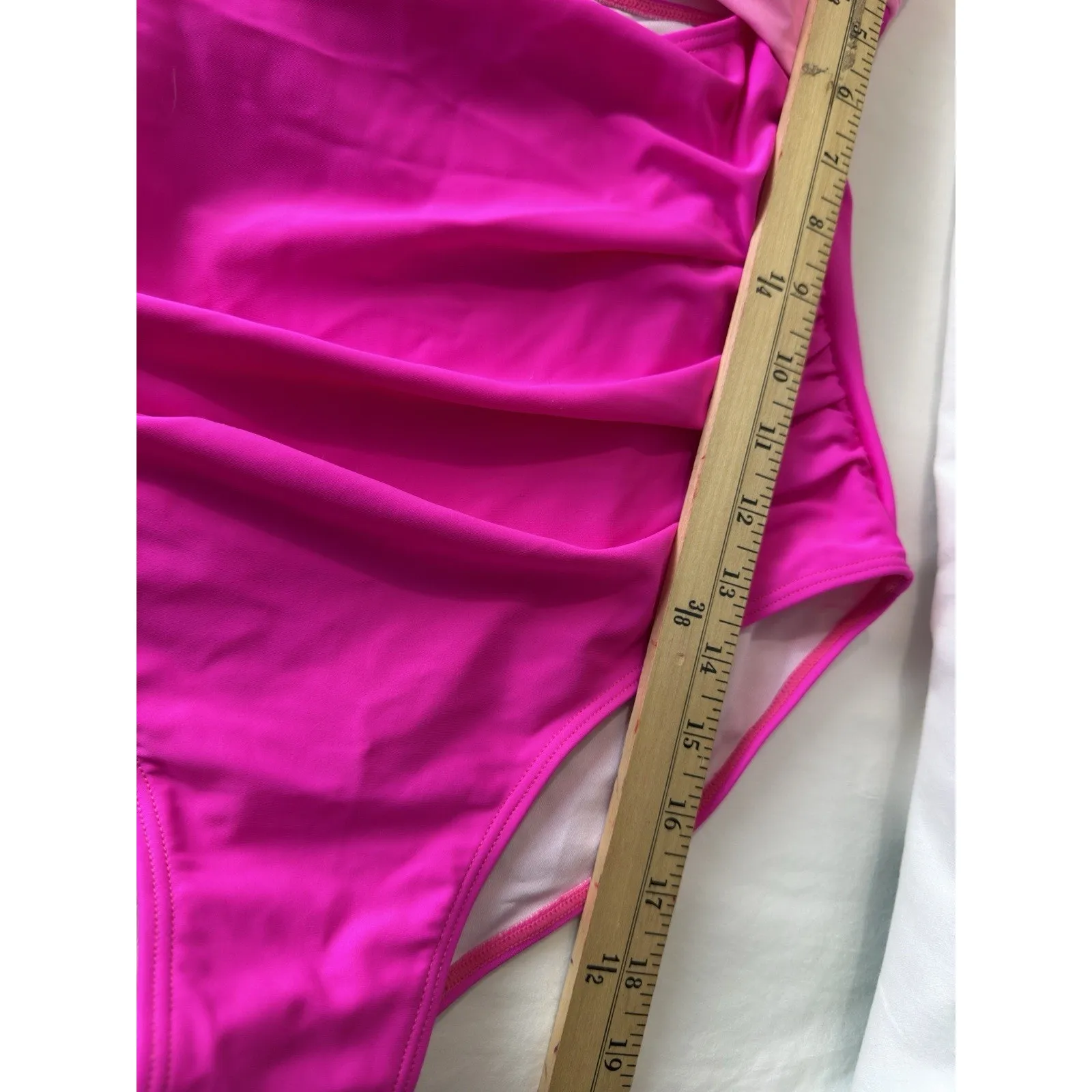 Eomenie Women's One Piece Swimsuits Tummy Control Cutout High Waisted Bathing S Pink - Image 15