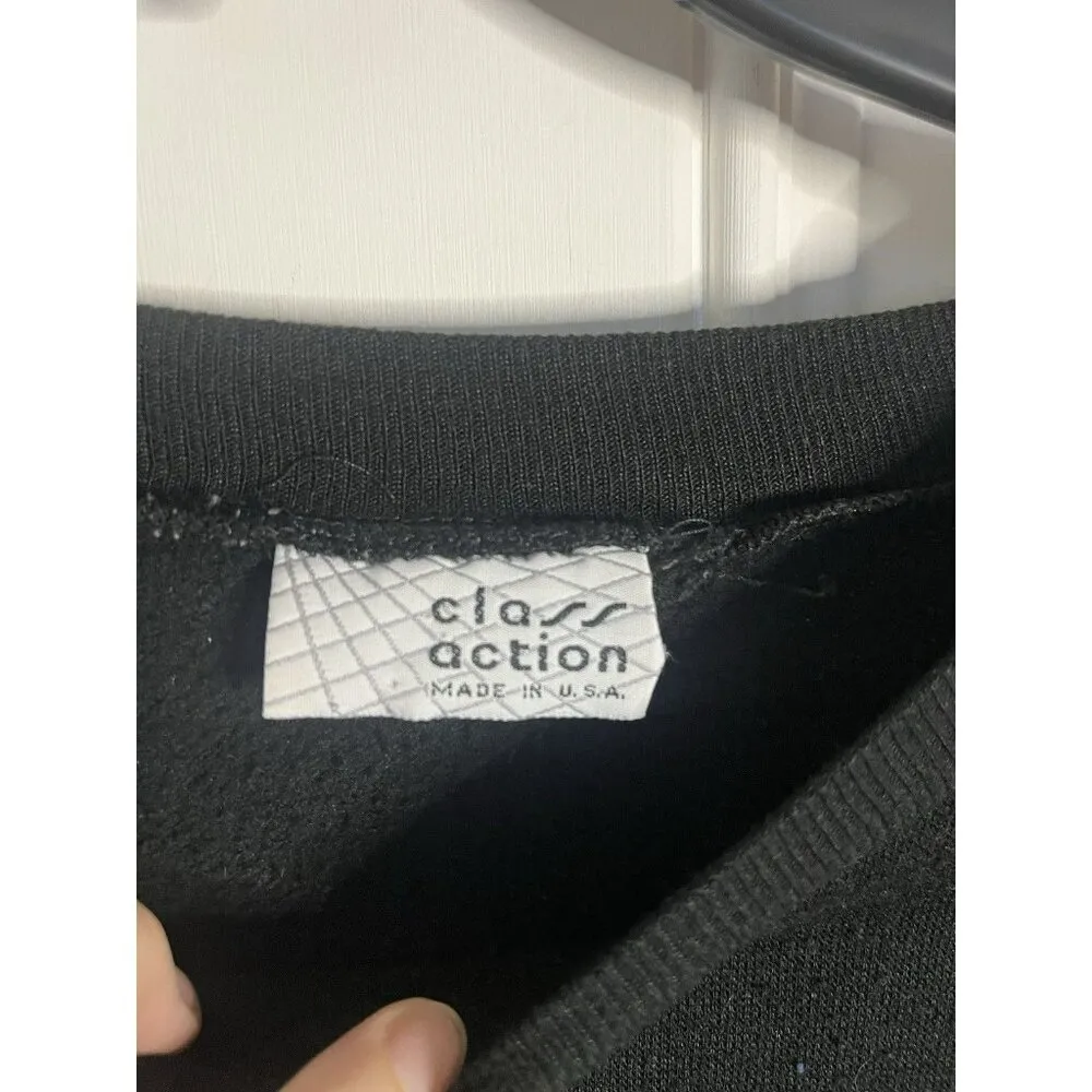 VTG 90s Christmas Sweater By Class Action One Size Fits Most Black Colorful - Image 2