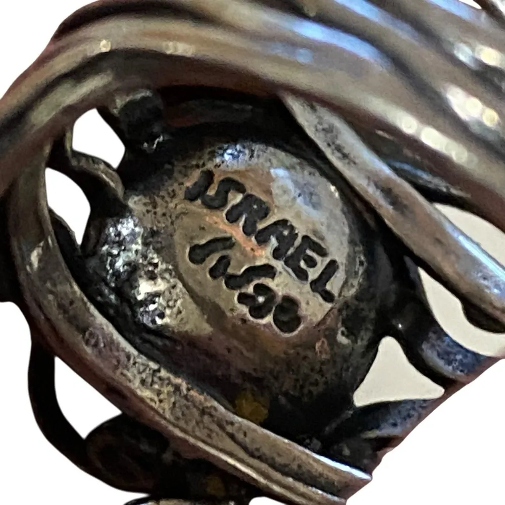 Didae Shablool Israel Sterling Silver Pearl Ring Size 8 Web Minimalist - Image 6