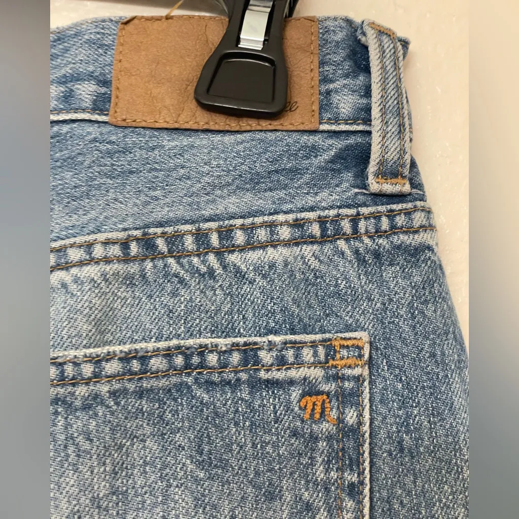 Madewell The Dadjean in Brockport Wash Ripped Edition Straight Leg Jeans Size 27 - Image 9
