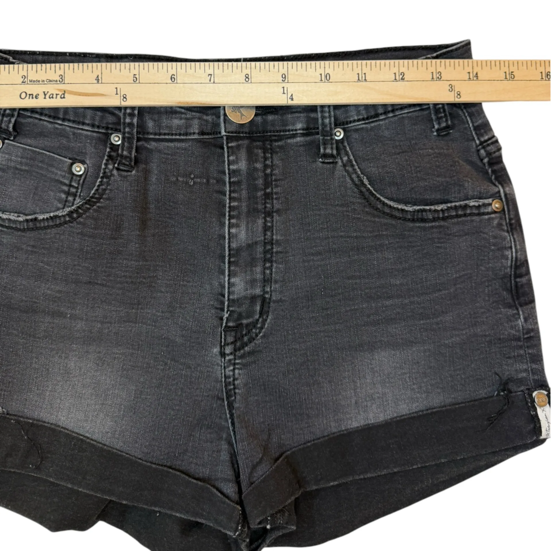 One Teaspoon Harlets Black High Rise Long Rise Fitted Twisted Cuff Hem Size 30 - Image 7