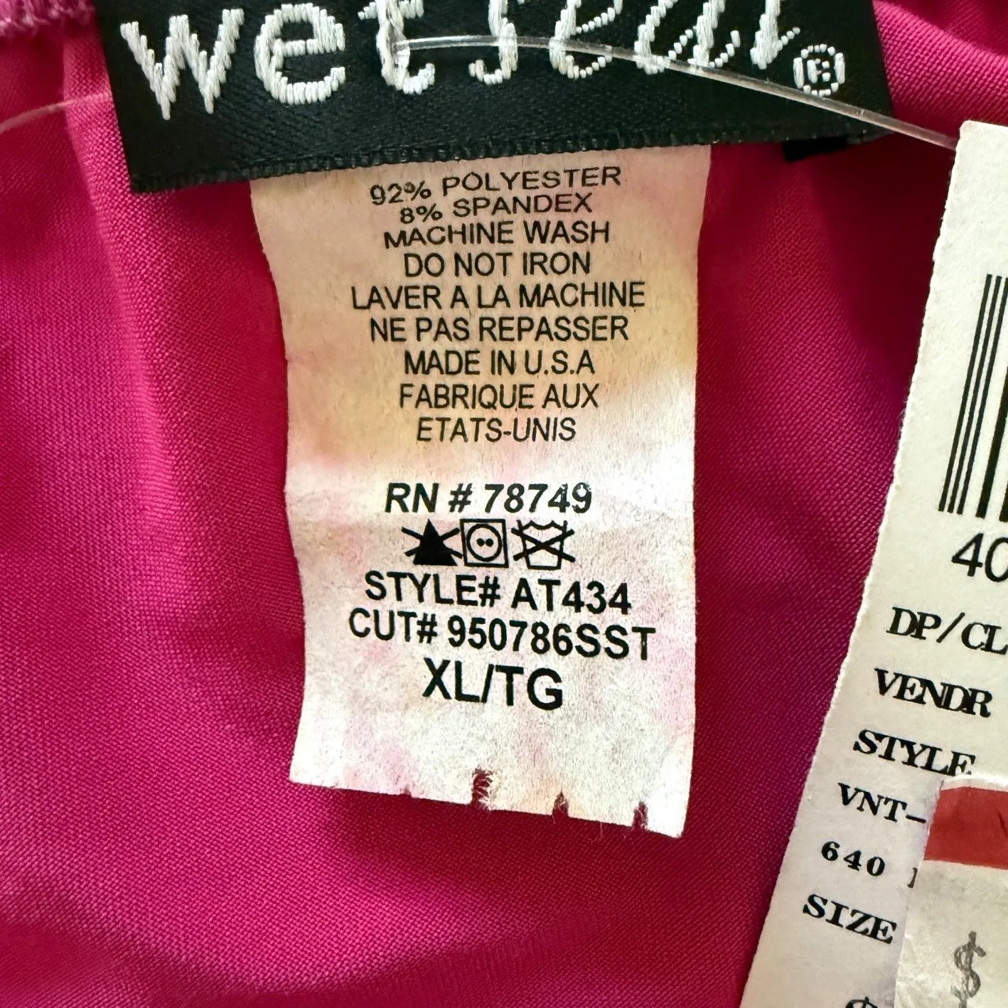 NOS Wet Seal Y2K VTG Pink Plunge Cowl Ruched Glam Clubwear Party Halter Top XL - Image 5