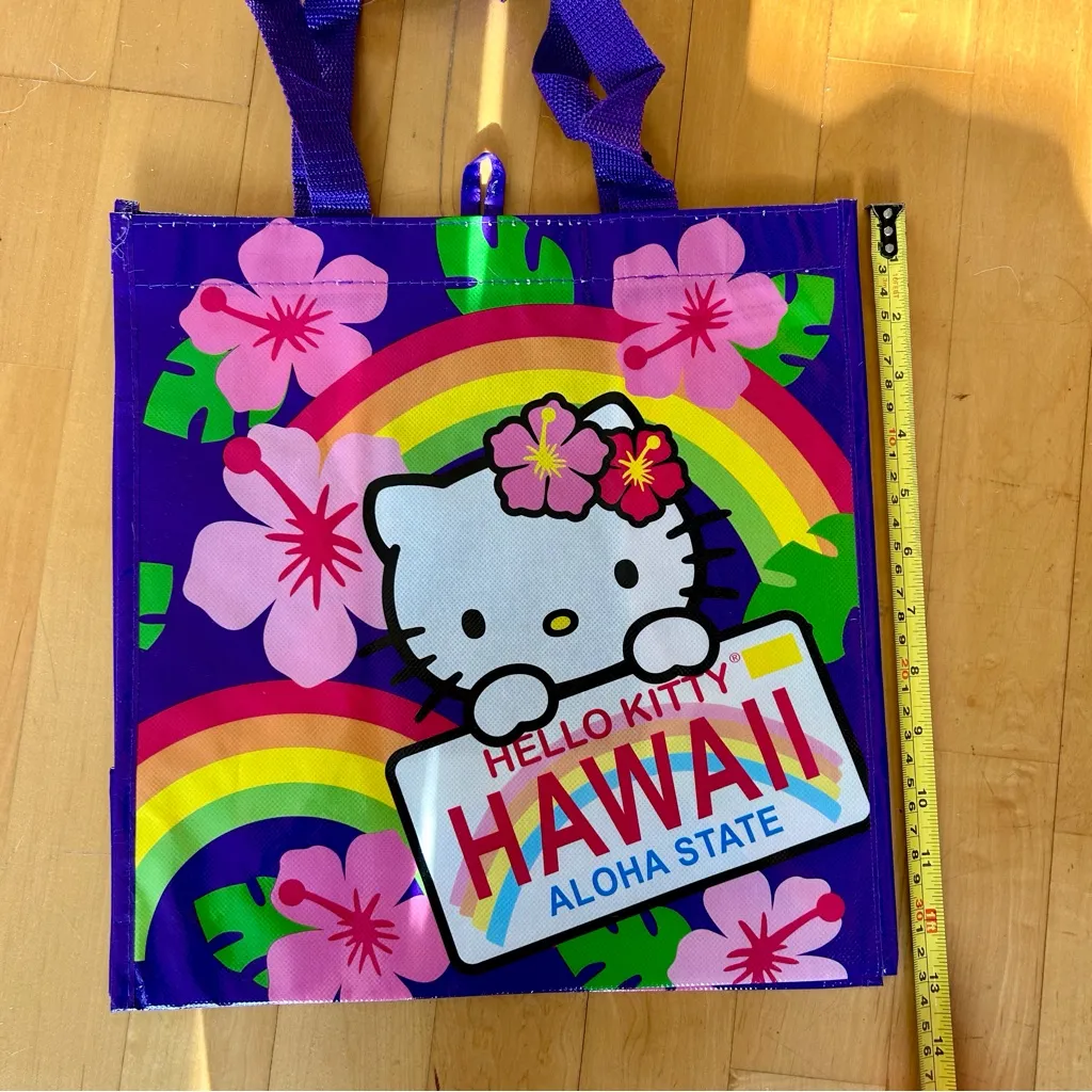 Hello Kitty ABC Stories Exclusive Hawaii Aloha State Reusable Tote Bag, Purple - Image 7