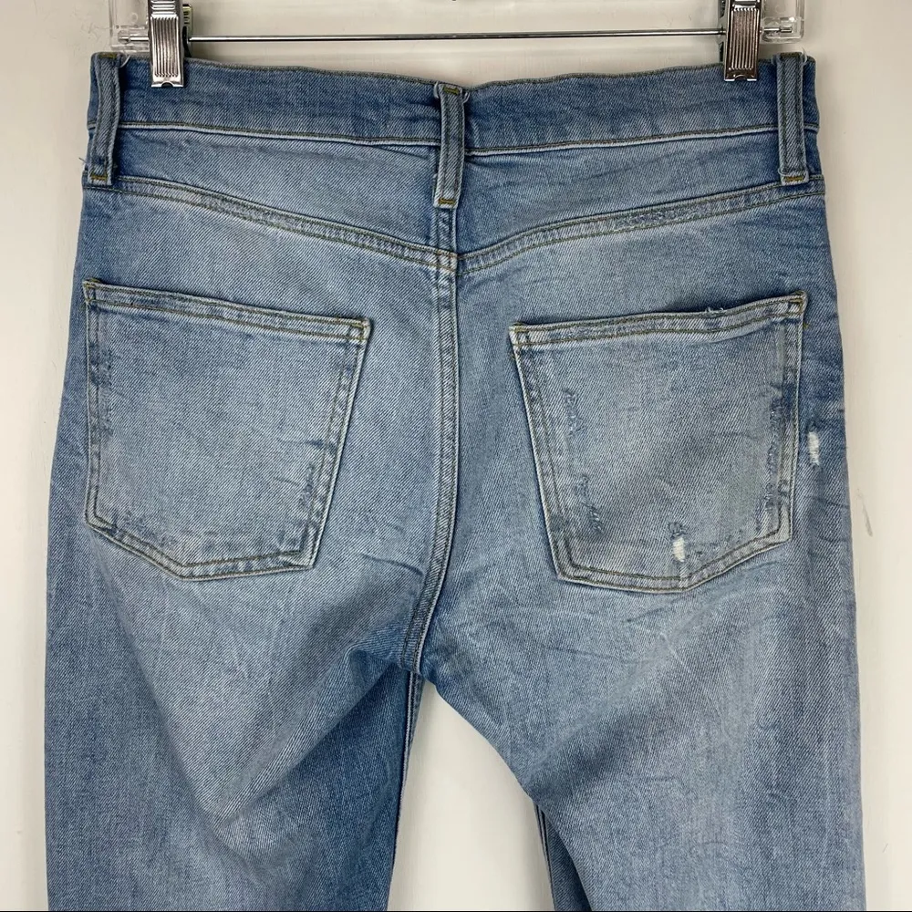Zara Woman Distressed Mom Jean Boyfriend Light Wash Jeans Sz 2 - Image 8
