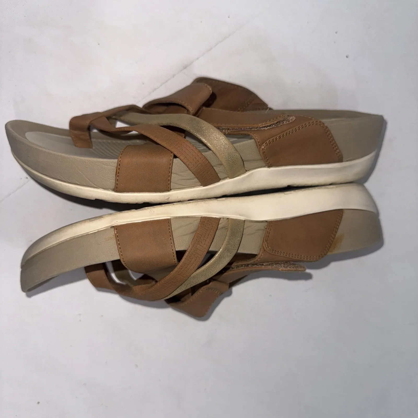 Baretraps Aster Sandals Gorpcore Brown Faux Leather Minimalist Slip On Slides 10 - Image 15