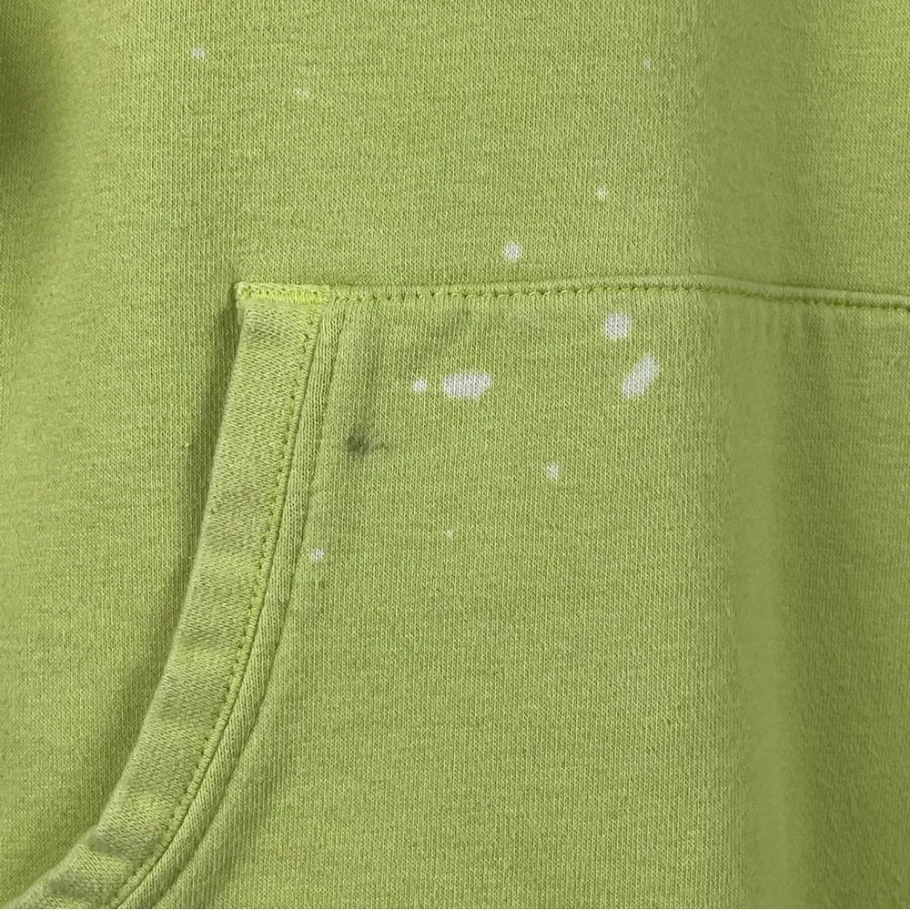 Champion Sport Stretch XL Oregon State OSU Lime Green Hoodie Hooded Distressed - Image 4