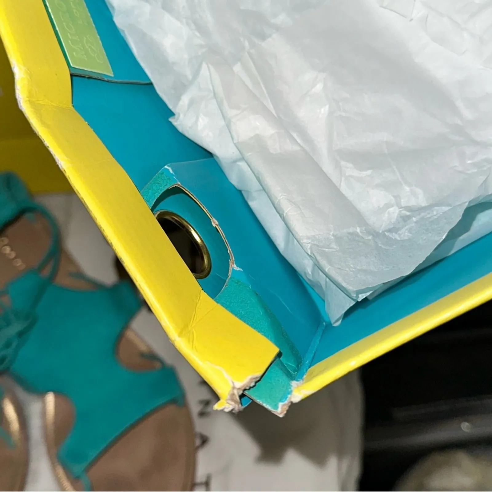 1096. Trina Turk Evelyn Sandals in Aqua 7.5 - Image 13