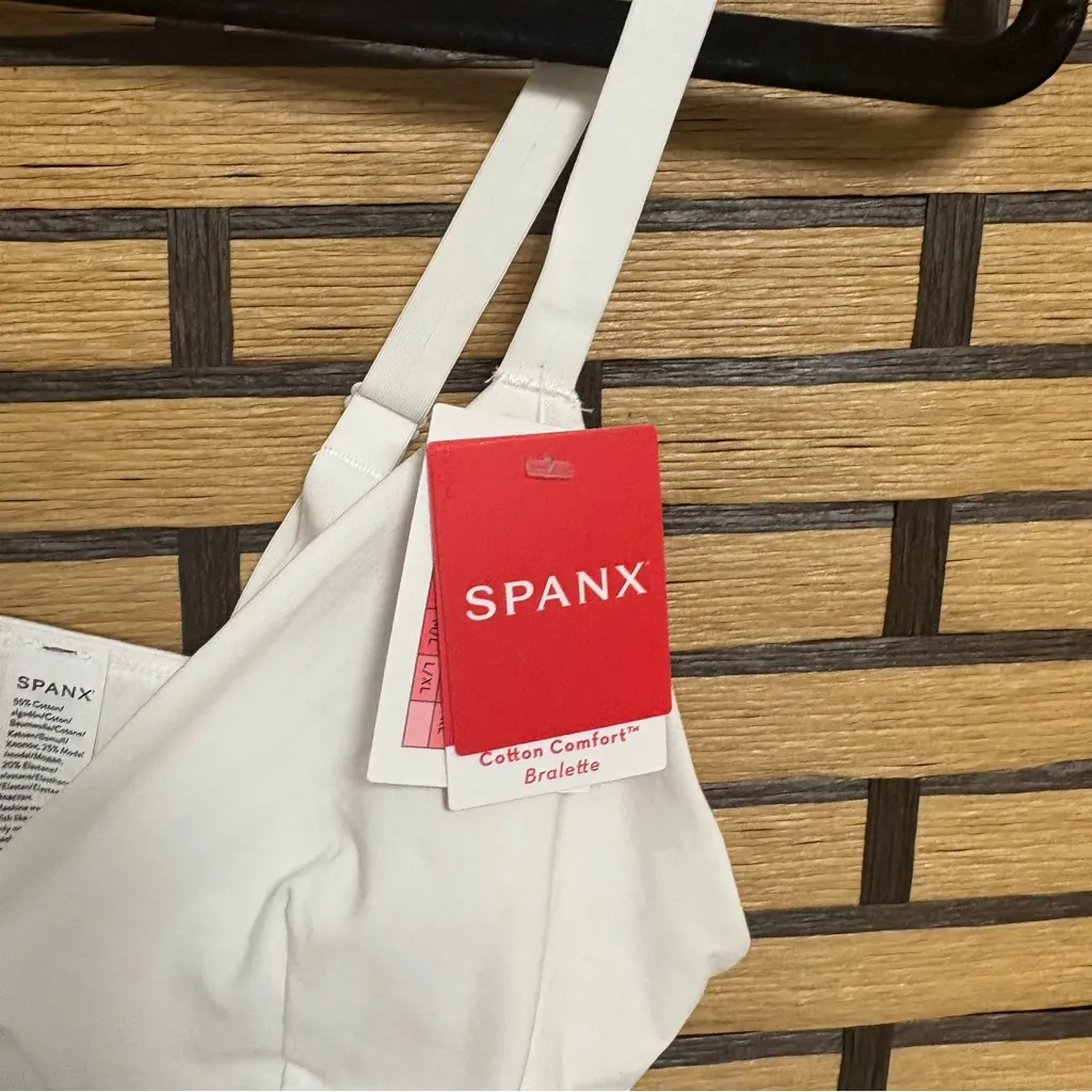 Spanx White‎ Comfort Cotton Bralette Size XL - Image 3