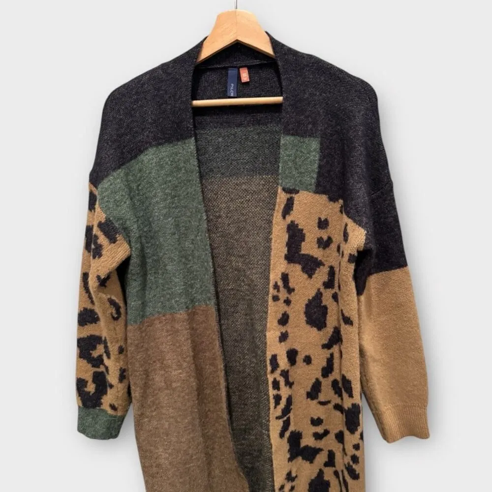 Pilcro Animal-Printed Duster Cardigan One Size - Image 5