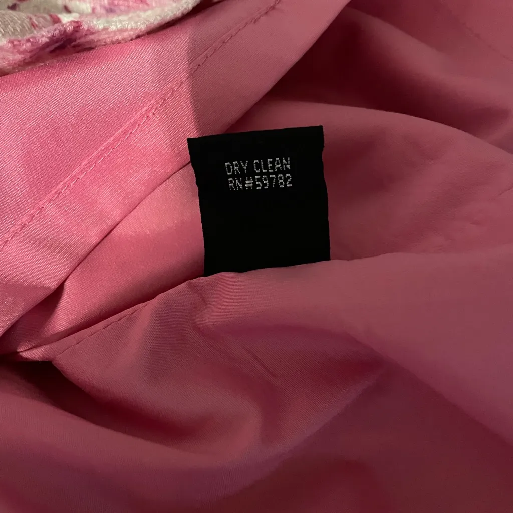 Adrianna Papell Pink Rose Floral Sheath Dress Sleeveless V-Neck Pleated - Image 9