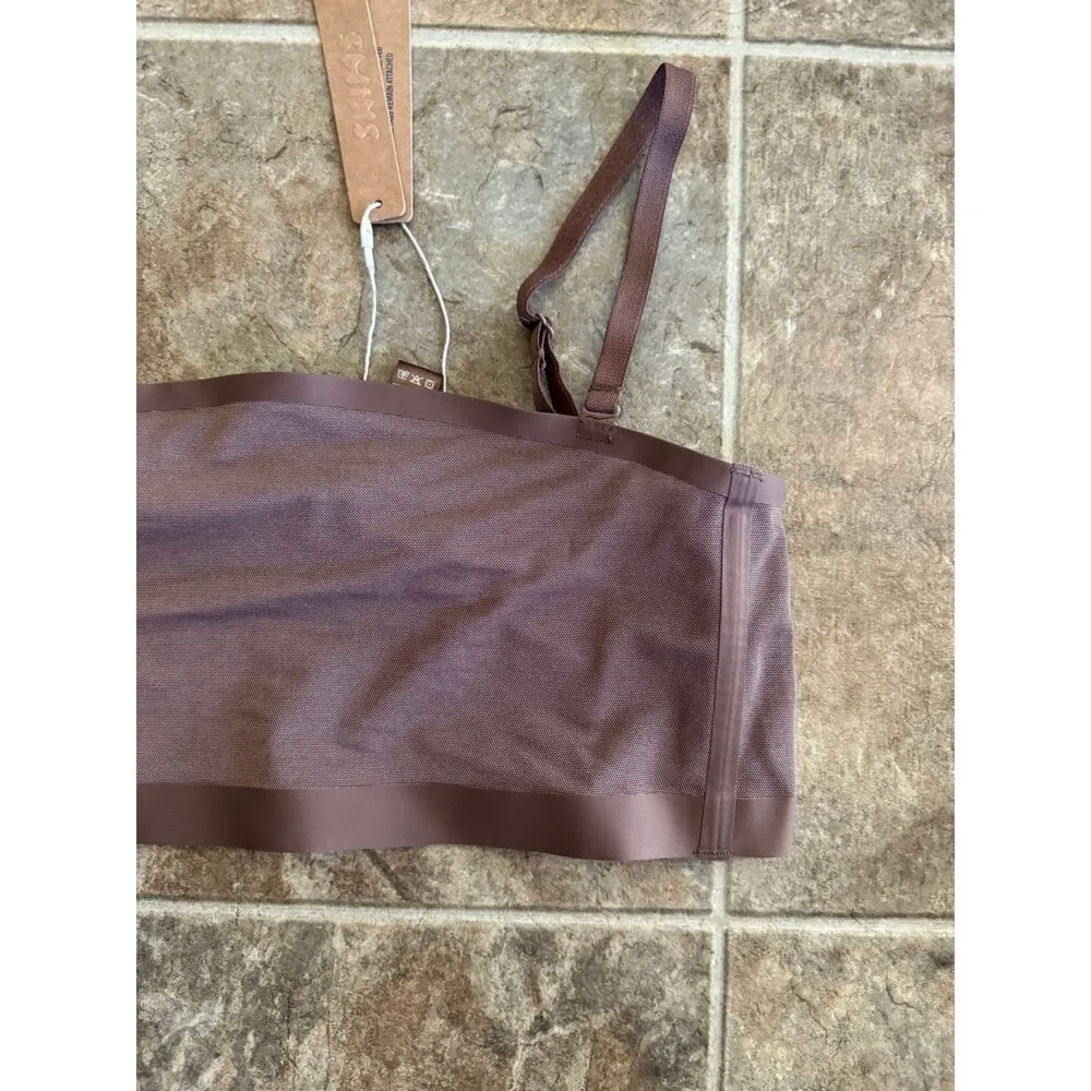 Skims Sheer Sculpt Bandeau Jasper Size Medium - Image 4