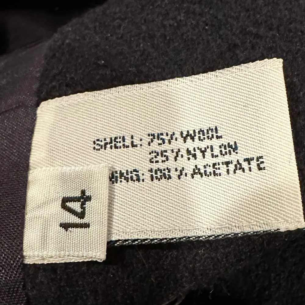 FORECASTER OF BOSTON NAVY BLACK WOOL DOUBLE BREASTED COAT 14 Blue - Image 7