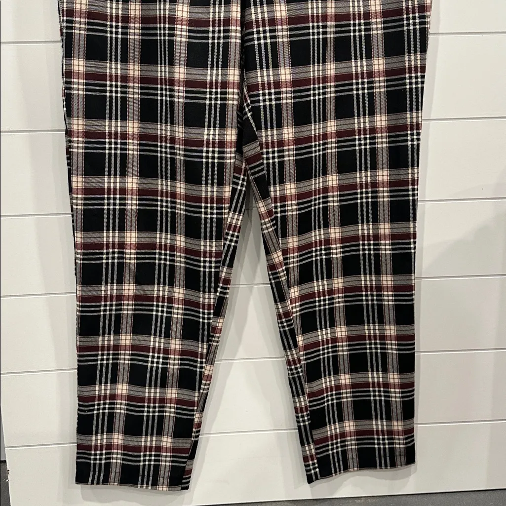 Plaid Pants - Black, cream, maroon - Image 3