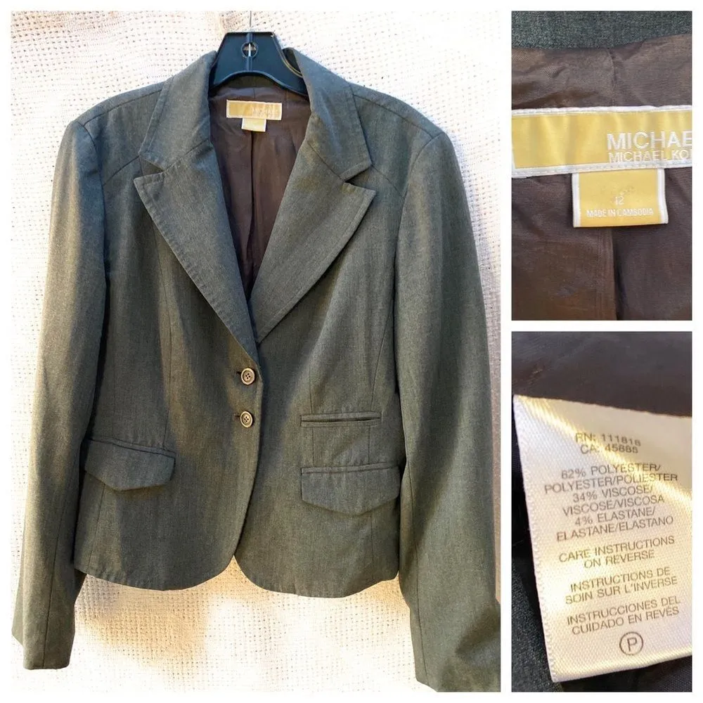 MICHAEL Michael Kors‎ Blazer Gray - Image 2