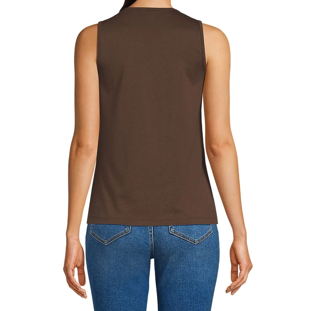 NWT Land’s End Women's Medium Supima Keyhole Tank - Image 2
