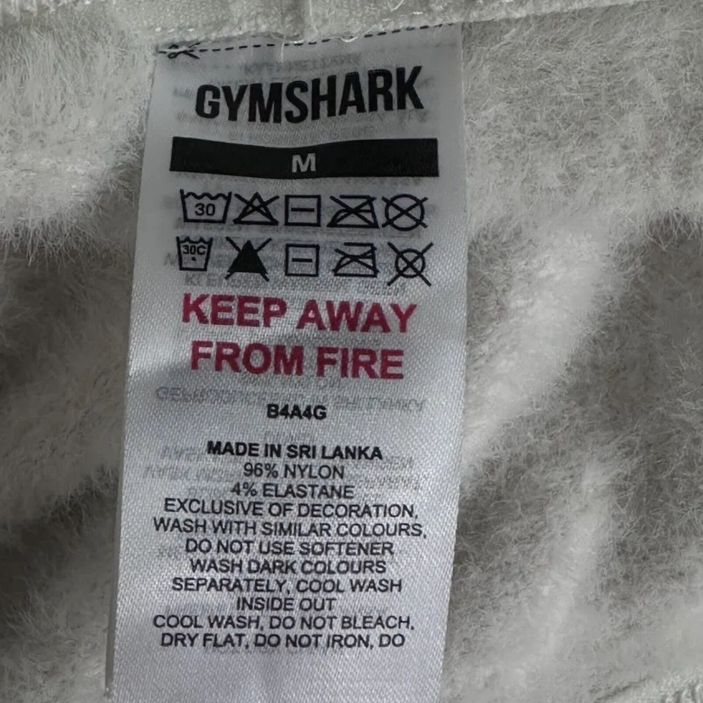 Gymshark x Whitney Simmons Eyelash Knit Shorts White Women's M High Waist Lounge - Image 5