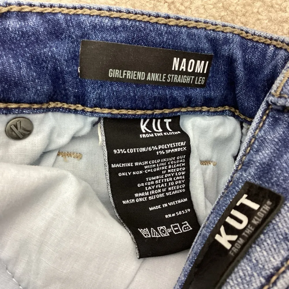 Kut From The Kloth Naomi Girlfriend Ankle Straight Leg Jean Size 2 - Image 8