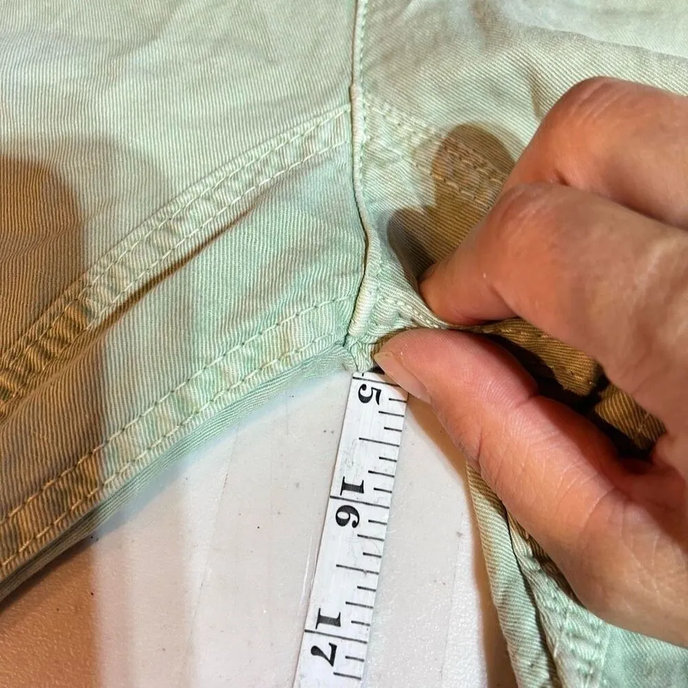 NWT ZARA The‎ Tokyo Trouser High Waisted Pants linen blend cargo ankle green - Image 13