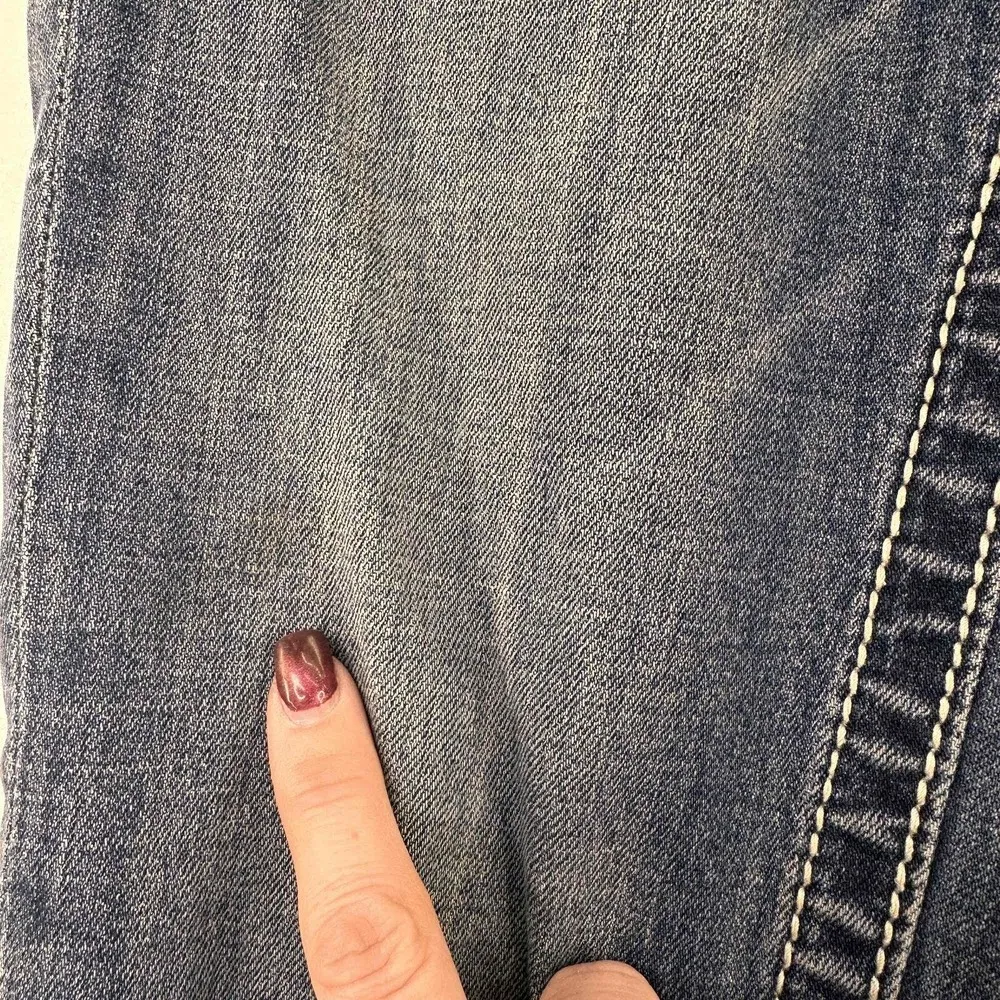 Miss Me Blue Distressed Faded Cuffed Women's Skinny Jeans Size 26 - Image 3