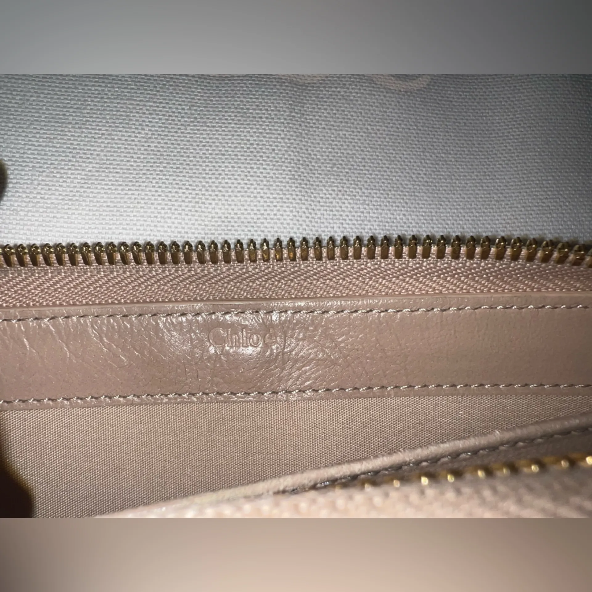 Authentic Chloé “Alphabet” continental wallet in blush nude | Full Set - Image 12