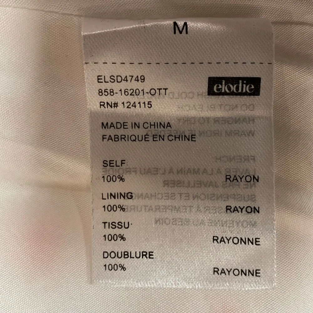 Elodie Women's Floral Print Cowl Neck Midi Slip Dress Size M Spaghetti Strap NWT - Image 12