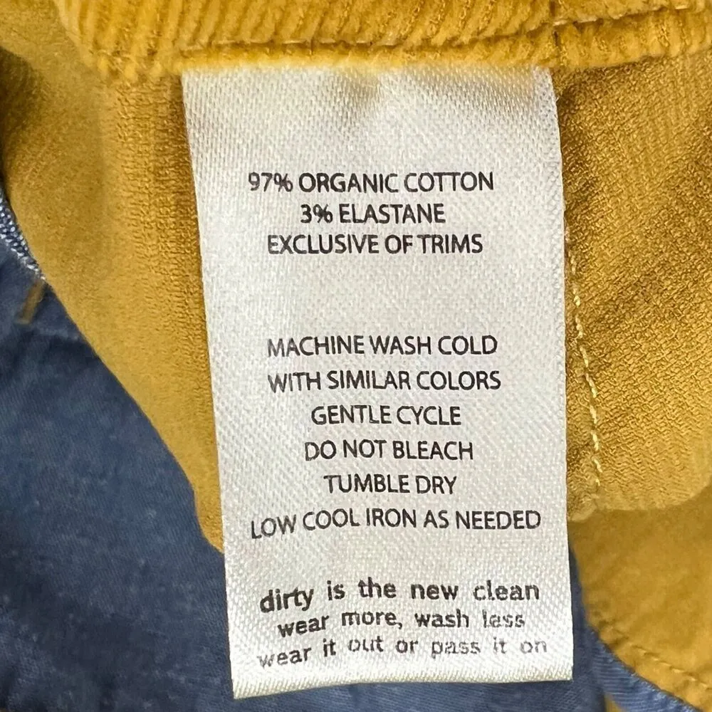 Toad & Co Mini Skirt Womens 2 Golden Cruiser Corduroy Button Front Retro Preppy - Image 10