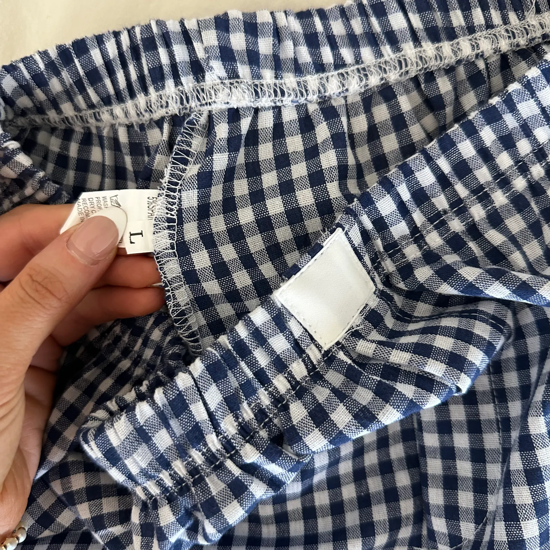 Navy Gingham boxer shorts Blue Size L - Image 3