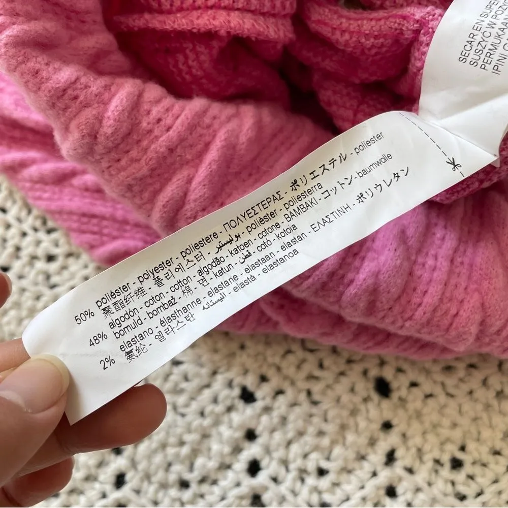 Zara Embroidered Floral Knit Tank Mini Dress Barbie Pink Bloggers Favorite (S) - Image 8