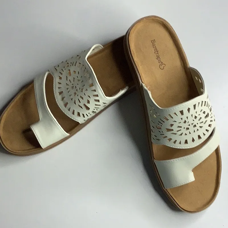 BareTraps Size 10 Flora Women’s White Cutout Sandals, New No Box - Image 6