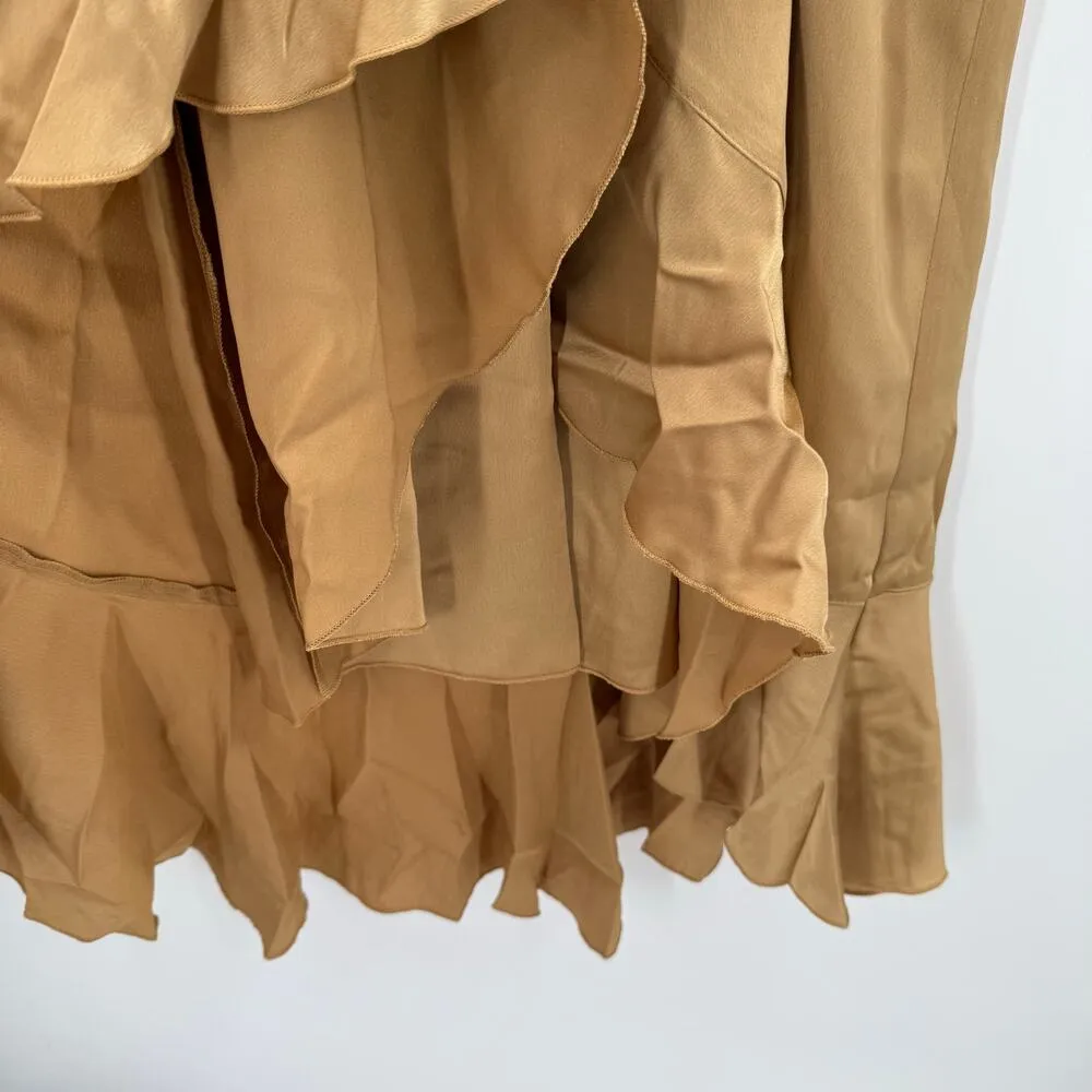 Show Me Your Mumu Dress Extra Small Samantha Ruffle Dress True Gold Bridesmaid - Image 13