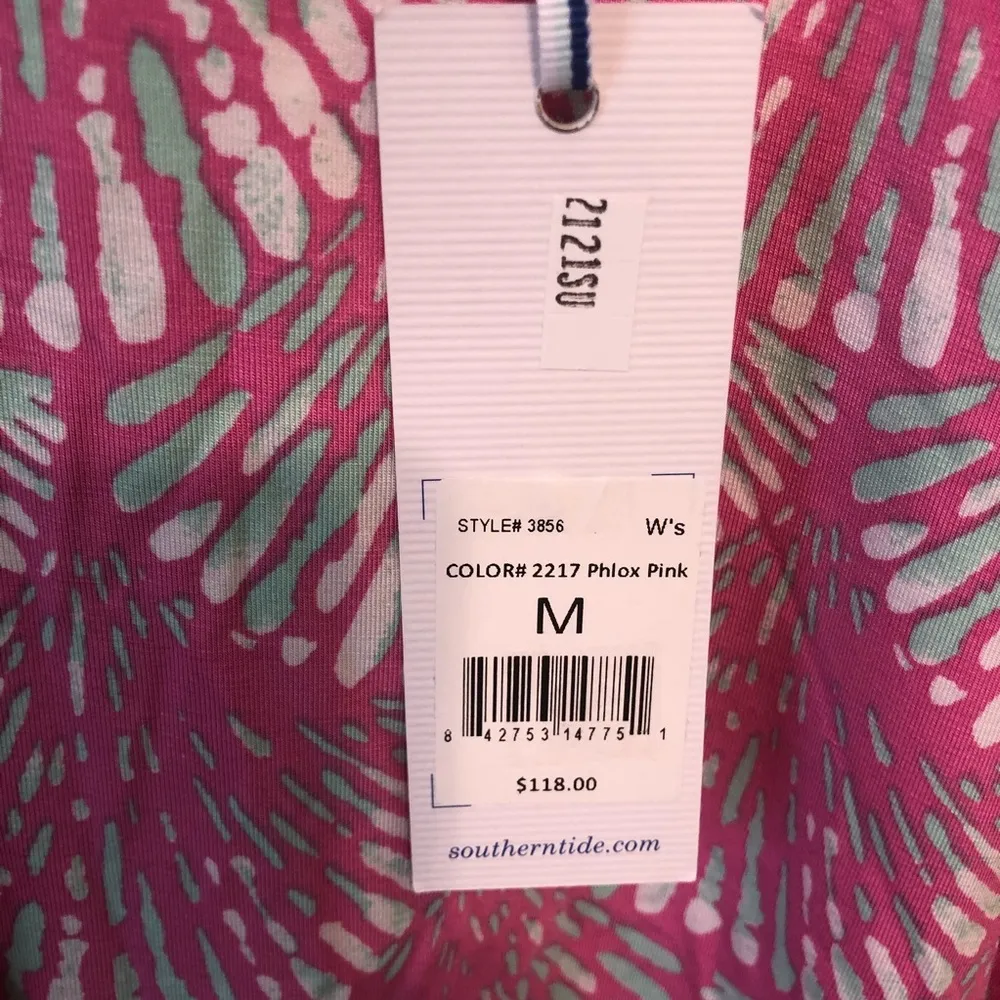 Southern Tide Tank Top Phlox Pink Abstract Jorie Sz M NWT Spaghetti Straps - Image 9