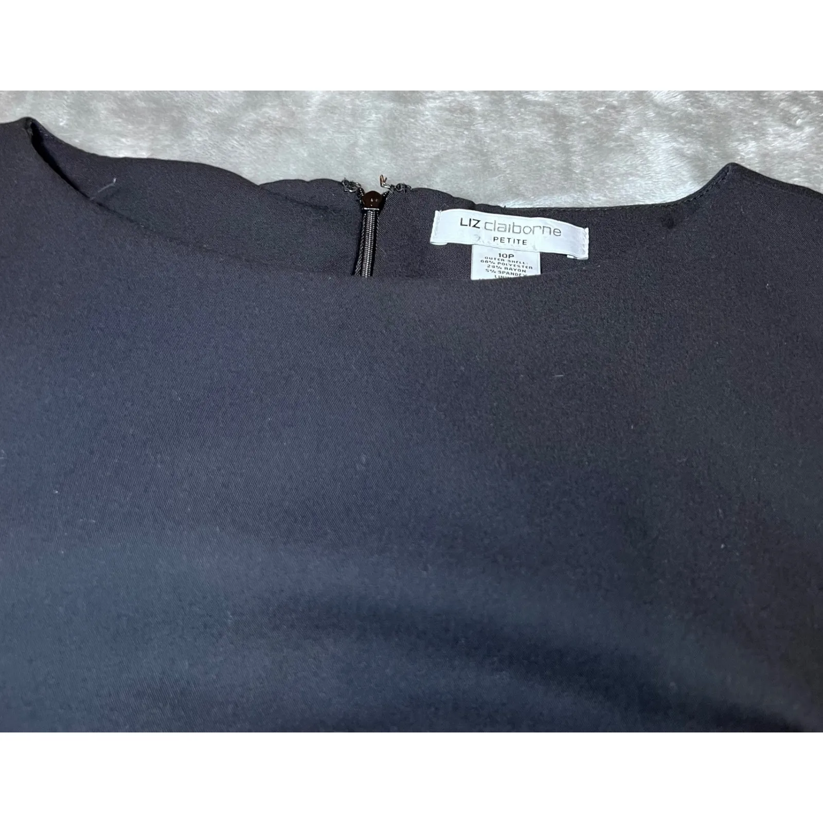 Liz Claiborne Dress Womens 10P Petite Black Sleeveless Career Cocktail Party - Image 8