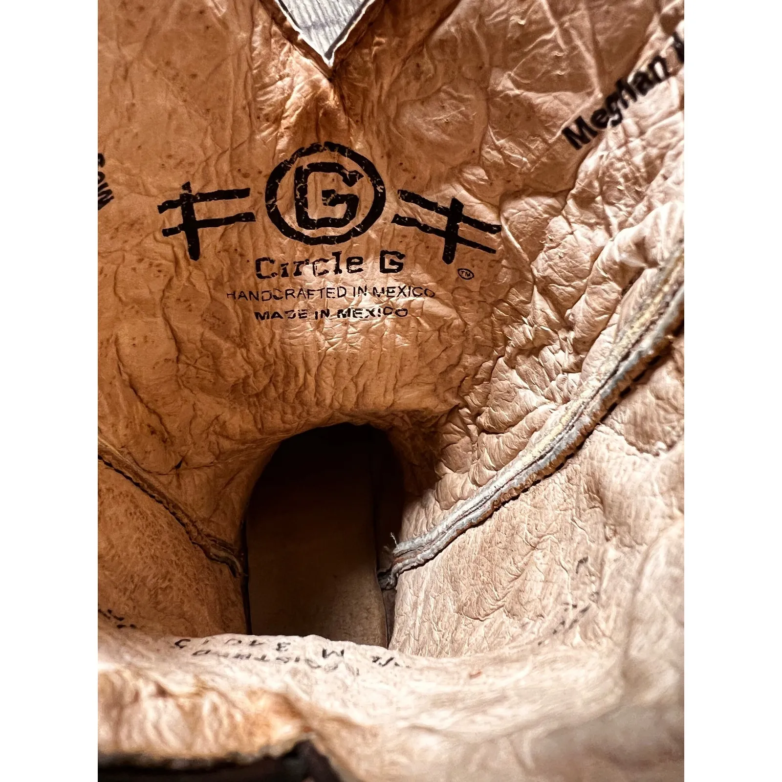 Circle G Dragonfly Boots Women 5 1/2 Square Toe Embroidered Western Cowboy Brown - Image 12