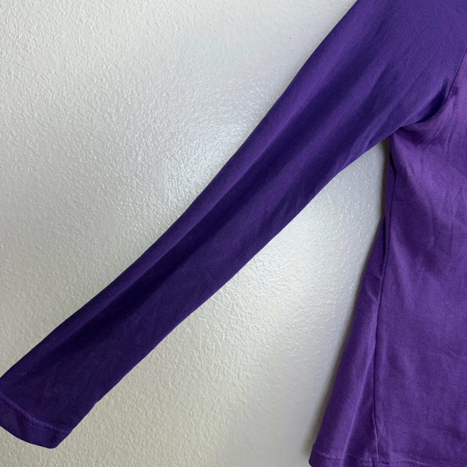 Patagonia Womens Capilene 2 XS Zip Neck Top Purple 1/4 Zip Long Sleeve Ski - Image 5