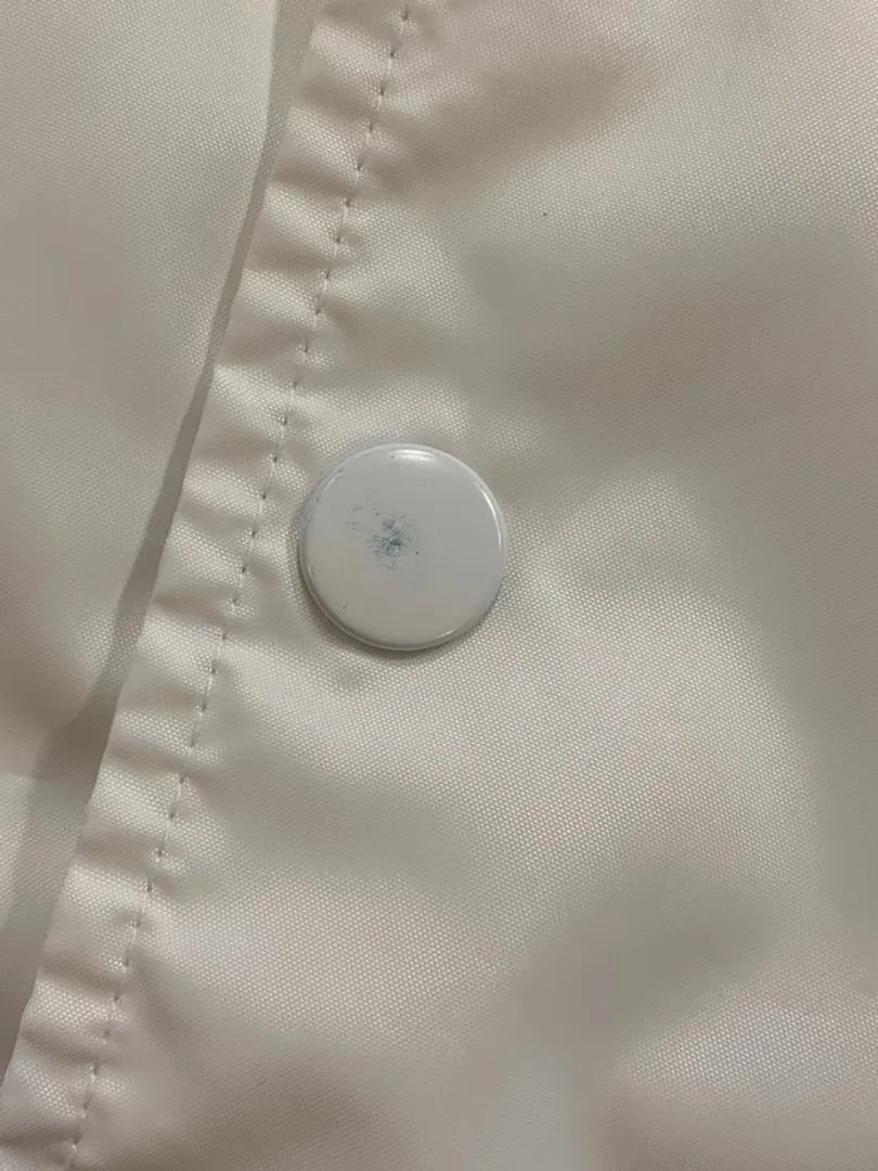 Champion White Crop Coaches Jacket - Image 2