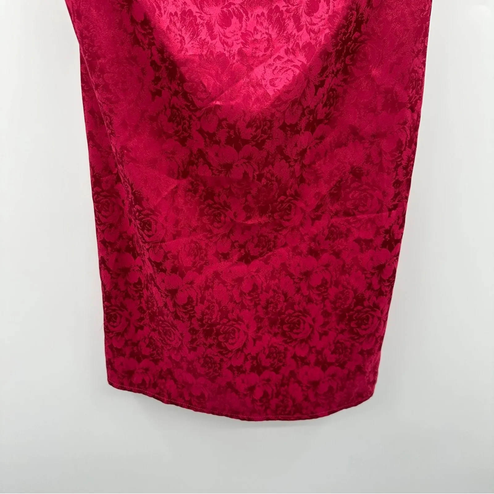 Princess Polly Diva Floral Print Sleeveless Lingerie Mini Dress in Deep Red NEW‎ - Image 5