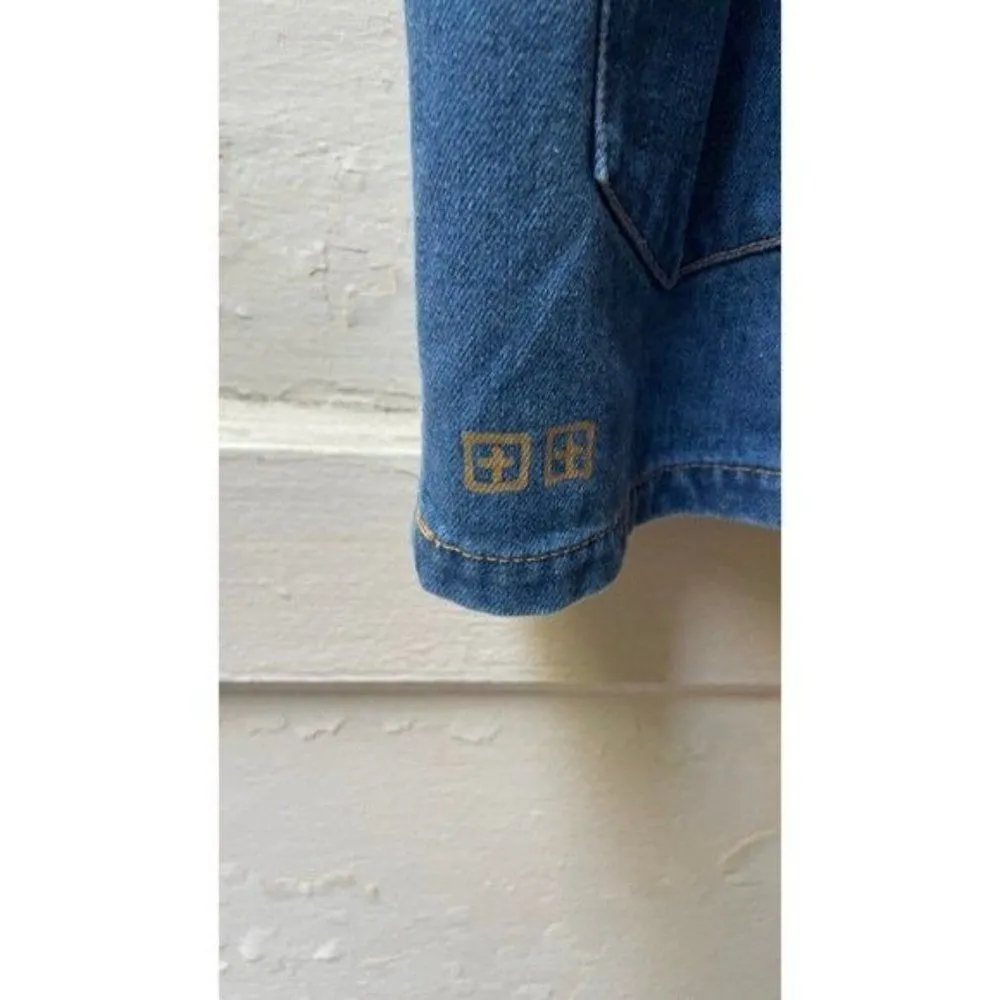 ksubi denim overall dress 4 pocket pipsock pinafor mikey blue 28" - Image 10