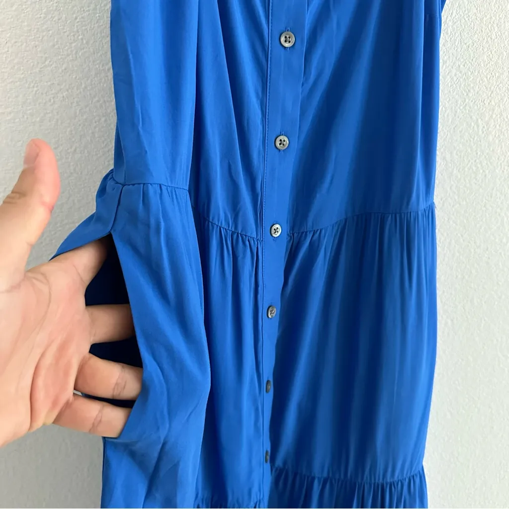 J. Crew Factory Tiered Midi Dress in Bright Grotto Size 0, NWT - Image 9