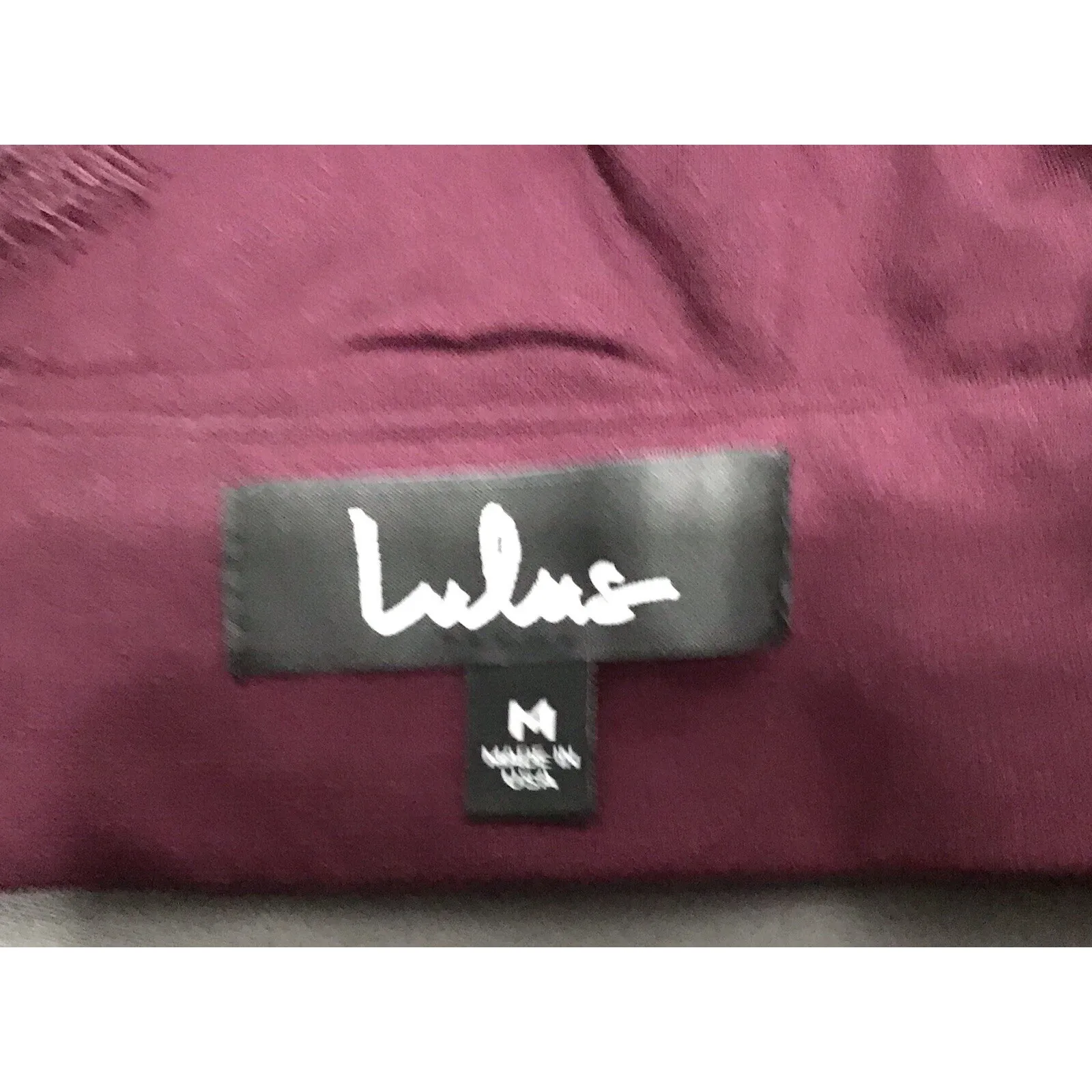 Lulu's Maroon Lots Of Lace Crop Top Sexy Button‎ Closure Front Peep Hole New - Image 4