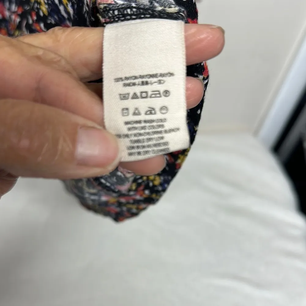 Free People Black Pleated Blouse with Bib Collar - Image 5